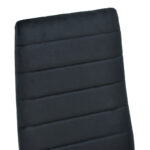 Parker chair velvet in black shade with black metal leg 39.5x48x95cm - Слика 6