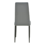 Parker chair velvet in grey shade with black metal leg 39.5x48x95cm - Слика 5