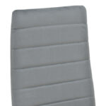 Parker chair velvet in grey shade with black metal leg 39.5x48x95cm - Слика 6