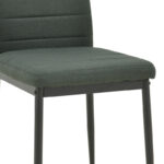 Parker chair fabric in anthracite shade with black metal legs 39.5x48x95cm - Слика 6