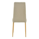 Parker chair fabric in beige shade with natural metal legs 39.5x48x95cm - Слика 5