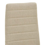 Parker chair fabric in beige shade with natural metal legs 39.5x48x95cm - Слика 6