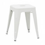 Stool Utopia metal white matte 30x30x45cm