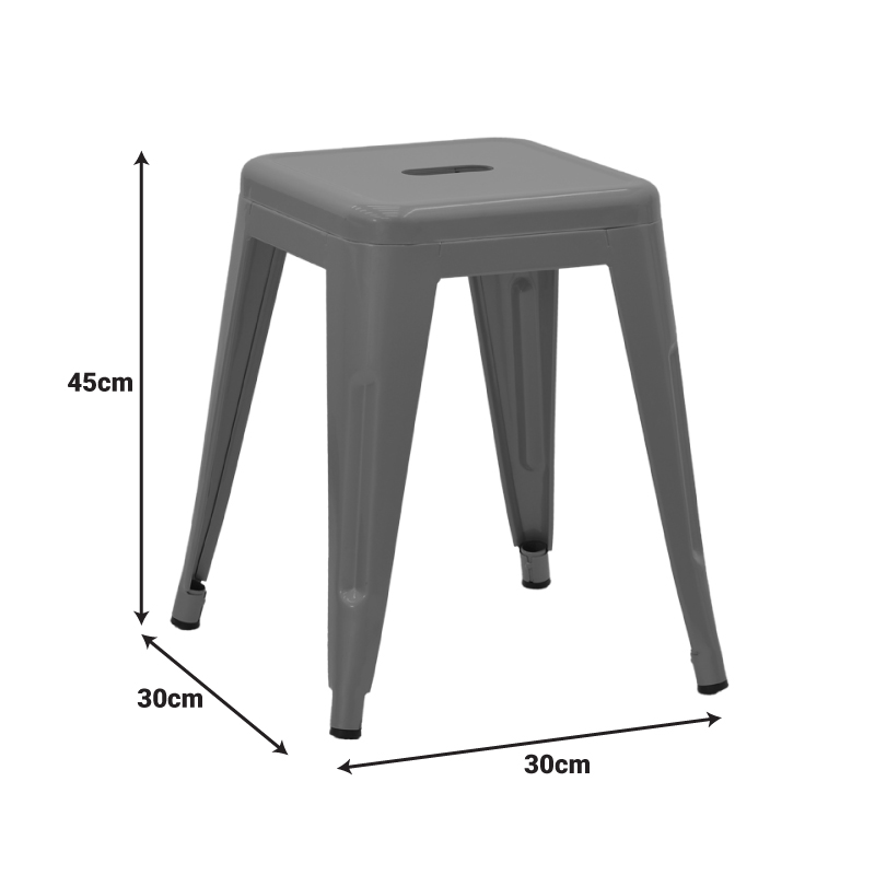 270-000052-1 Stool Utopia dark olive green metal 30x30x45cm - Слика 2