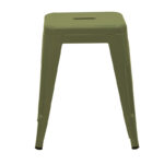 Stool Utopia dark olive green metal 30x30x45cm - Слика 3