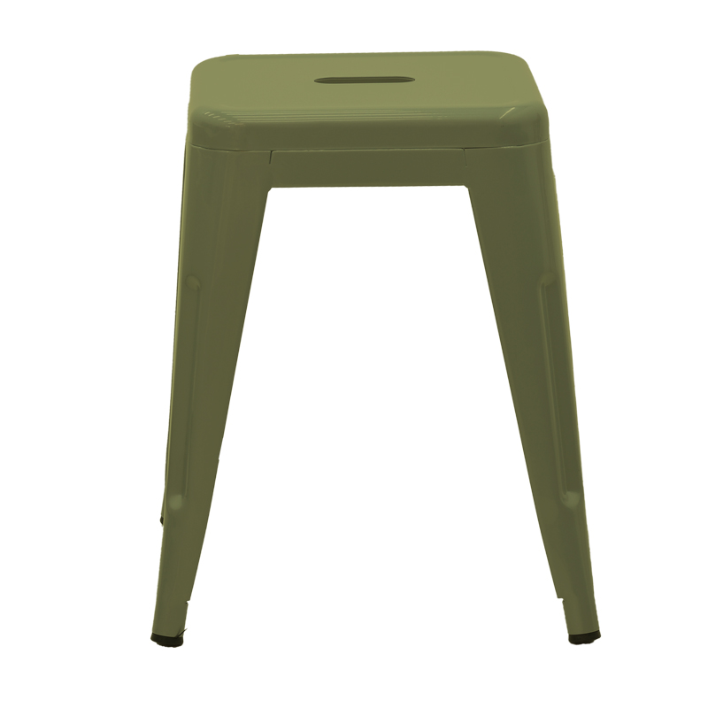 270-000052-2 Stool Utopia dark olive green metal 30x30x45cm - Слика 3