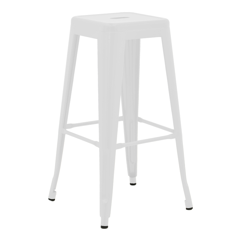 270-000053 Bar stool Utopia metal white matte 42x42x76cm - Слика 1