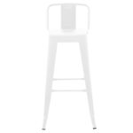 Bar stool with backrest Utopia white matte metal 42x42x97cm - Слика 5