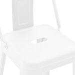 Bar stool with backrest Utopia white matte metal 42x42x97cm - Слика 6