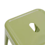 Bar stool Utopia metal in dark oline green color 42x42x76cm - Image 4