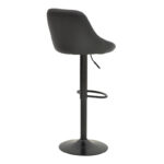 Boronez folding bar stool black pu-with black base 47x49x112cm - Image 3