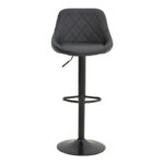 Boronez folding bar stool black pu-with black base 47x49x112cm - Image 5