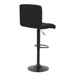 Bar stool Remina height adjustable black velvet-black matt base 44x44x112cm - Слика 2
