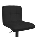 Bar stool Remina height adjustable black velvet-black matt base 44x44x112cm - Слика 5