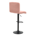 Bar stool Remina height adjustable rotten apple velvet-black matt base 44x44x112cm - Слика 2