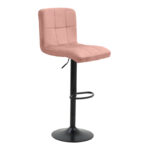 Барска столица Remina со прилагодлива висина во боја на скапано јаболко сомот - црна мат основа 44x44x112 см