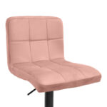 Bar stool Remina height adjustable rotten apple velvet-black matt base 44x44x112cm - Слика 5