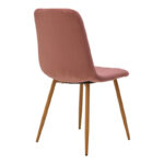 Noor chair velvet rotten apple - legs in natural shade 44x53x86cm - Image 2