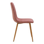 Noor chair velvet rotten apple - legs in natural shade 44x53x86cm - Image 3