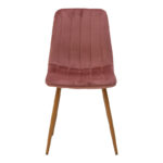Noor chair velvet rotten apple - legs in natural shade 44x53x86cm - Image 4
