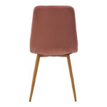 Noor chair velvet rotten apple - legs in natural shade 44x53x86cm - Image 5