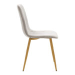 Noor chair velvet grey - legs in natural shade 44x53x86cm - Image 3