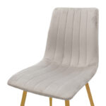 Noor chair velvet grey - legs in natural shade 44x53x86cm - Image 5