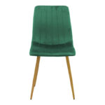 Noor chair velvet green - legs in natural shade 44x53x86cm - Image 4