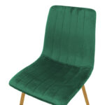 Noor chair velvet green - legs in natural shade 44x53x86cm - Image 5