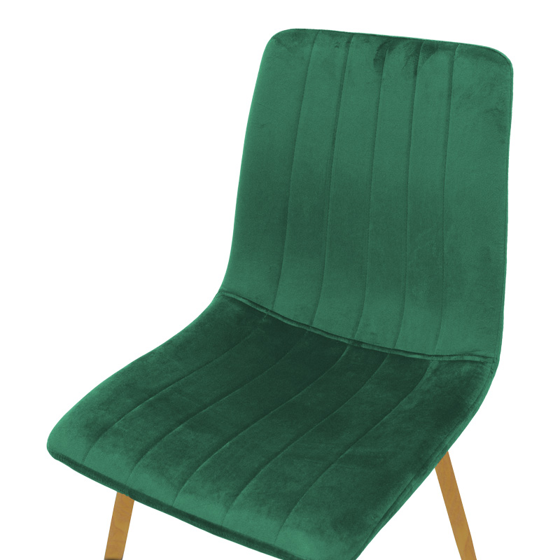 292-000120-4 Noor chair velvet green - legs in natural shade 44x53x86cm - Image 5