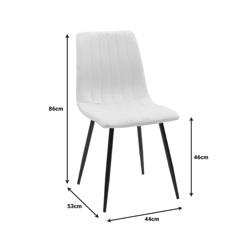 292-000120-5 Noor chair velvet green - legs in natural shade 44x53x86cm - Image 6