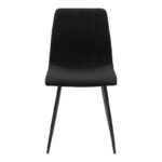 Noor chair black fabric and metal leg 44x53x86cm - Image 4