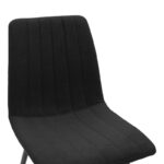 Noor chair black fabric and metal leg 44x53x86cm - Image 5