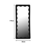 Mirror Werdy Inart wood in black color 65x2.4x170cm - Image 2