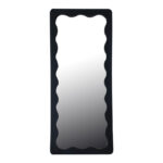 Mirror Werdy Inart wood in black color 65x2.4x170cm