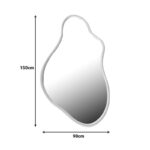 Mirror Decorde Inart wood in white color 90x3.5x150cm - Image 2