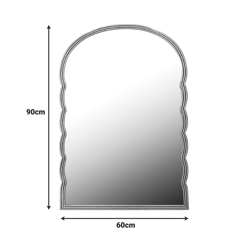 295-000026-1 Mirror Megike Inart wood in gold color 60x2x90cm - Image 2