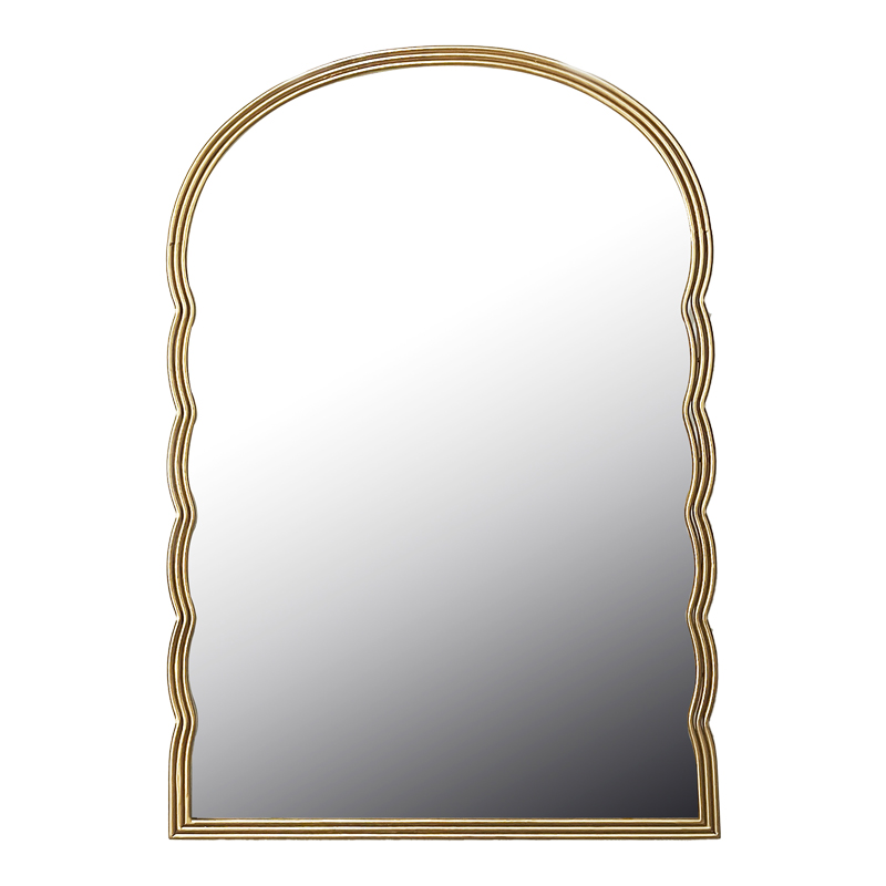295-000026 Mirror Megike Inart wood in gold color 60x2x90cm - Image 1