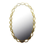 Mirror Untento Inart wood in gold color 51x3x77cm