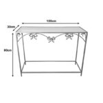Console table Frensia Inart metal in gold color 100x30x80cm - Слика 3