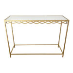 Console table Benda Inart metal in gold color 100x30x80cm