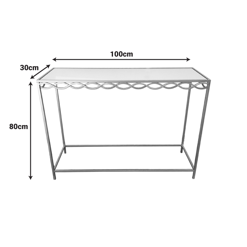 295-000033-2 Console table Benda Inart metal in gold color 100x30x80cm - Image 3