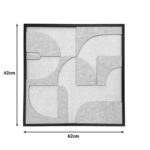 Jeire Inart wall art with frame in white color 62x2.5x62cm - Image 2