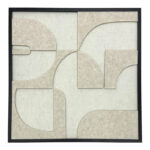 Ѕидна уметност „Џејре Инарт“ со рамка во бела боја 62x2.5x62 см