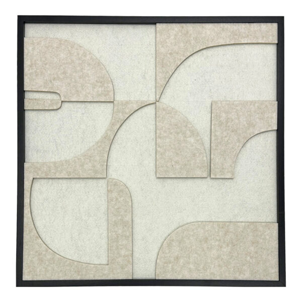 Ѕидна уметност „Џејре Инарт“ со рамка во бела боја 62x2.5x62 см