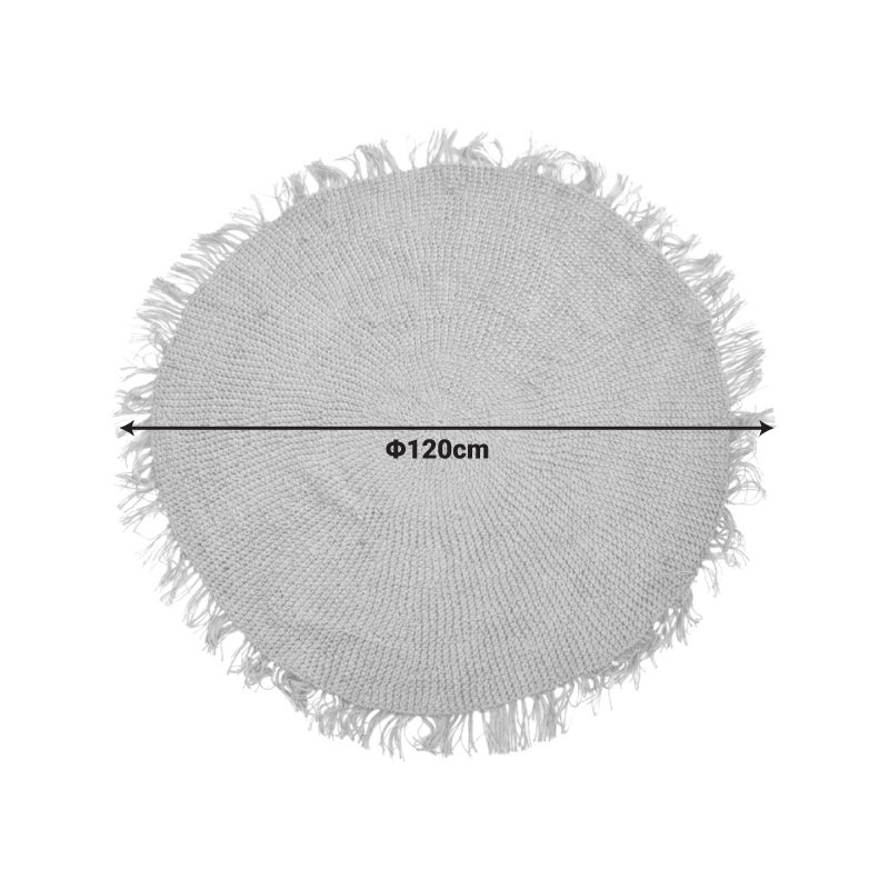 302-000050-1 Chata Inart jute rug in natural shade D120x1cm - Image 2