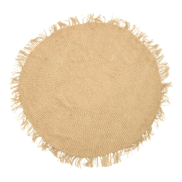 Chata Inart jute rug in natural shade D120x1cm