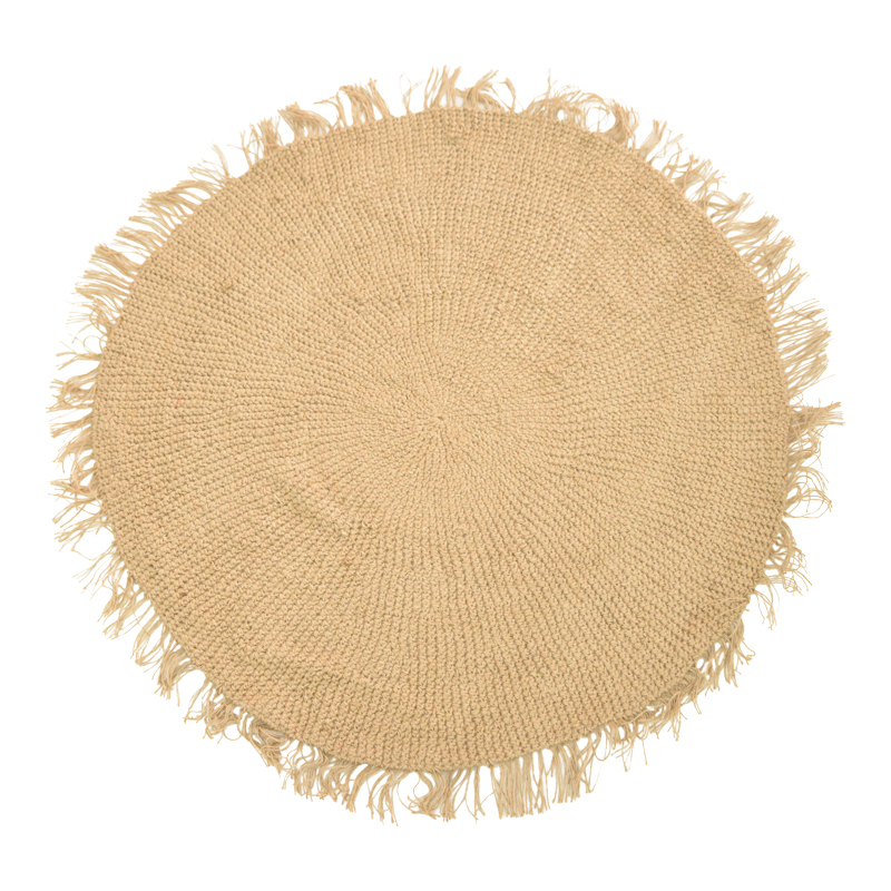 302-000050 Chata Inart jute rug in natural shade D120x1cm - Image 1