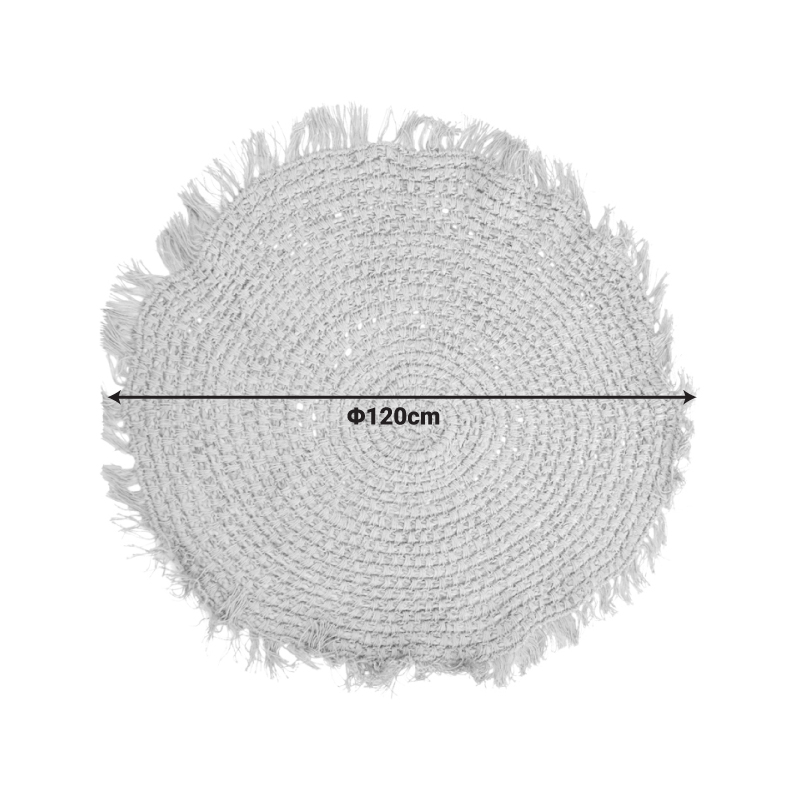 302-000051-1 Mibre Inart jute rug in natural shade D120x1cm - Image 2