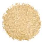 Mibre Inart jute rug in natural shade D120x1cm